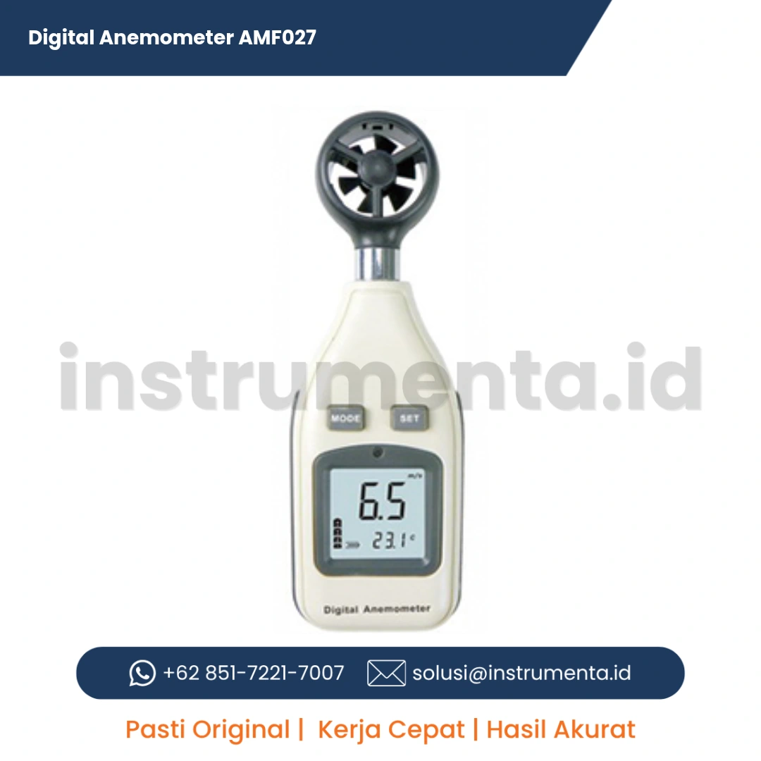 Official Supplier AMTAST AMF027 Digital Anemometer Alat Ukur Kecepatan Angin Cup Type Portabel